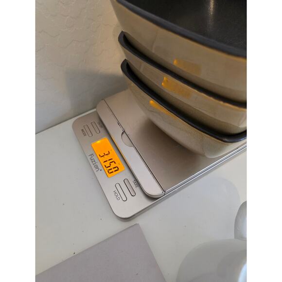 HOME TRENDS Taupe Tan Brown Rave Square Soup Cereal Bowls Set of 2 - Picture 7 of 8